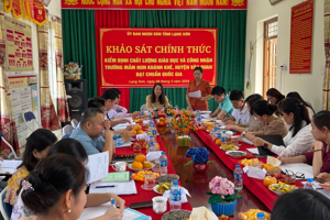 Khảo sát chính thức kiểm định chất lượng giáo dục và công nhận trường Mầm non Khánh Khê, huyện Văn Quan đạt chuẩn quốc gia